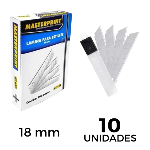 Lâmina para Estilete 18 mm l 10 unidades l Masterprint