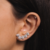 Earcuff em Prata 925 com Banho de Ródio e Zircônias