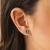 Brinco De Coração - Zircônia Verde Esmeralda - comprar online