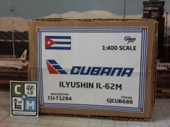 Cubana de Aviación Ilyushin Il-62M Avião Miniatura Gemini Jets Escala 1:400 (leia o anúncio)