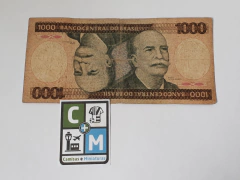 Mil 1000 Cruzeiros "Barão do Rio Branco" Cédula Dinheiro Nota 1981-1989 (leia o anúncio)