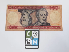 Cem 100 Cruzeiros "Duque De Caxias" Cédula Dinheiro Nota 1986-1988 (leia o anúncio)