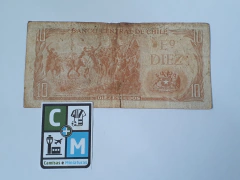 Dez 10 Escudos Chilenos "J. M. Balmaceda" Cédula Importada Dinheiro Nota 1960-1975 na internet