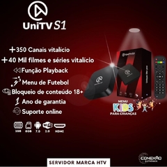 Receptor Canais Unitv s1 4k Tv Box Vitalício Original Da Unitv Sem Mensalidade E sem Anuidade - loja online