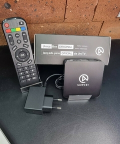 Imagem do Receptor Canais Unitv s1 4k Tv Box Vitalício Original Da Unitv Sem Mensalidade E sem Anuidade
