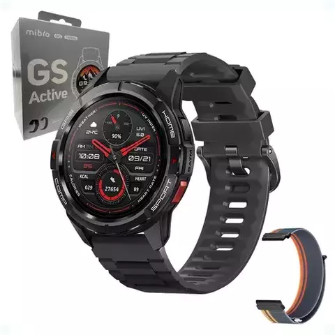 Smartwatch Mibro GS Active Com GPS Tela AMOLED 1000Nits 5ATM à prova d'água 150 modos esportivos Compatível Android iOS