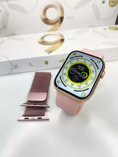 Imagem do Smartwatch Relógio Inteligente Microwear Pro Series 9 2024 Com GPS E Nfc rose gold Pulseira Extra