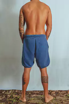 BERMUDA MOLETOM AZUL - NA MATTA