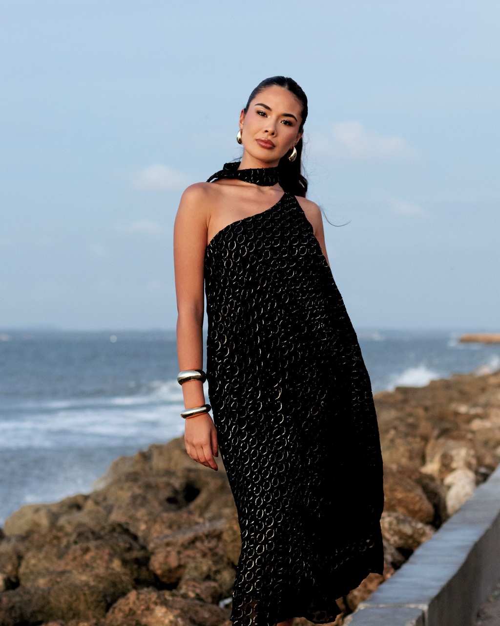 Vestido Preto Plissado - comprar online