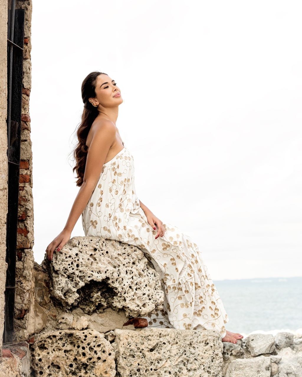 Vestido Bordado Dourado