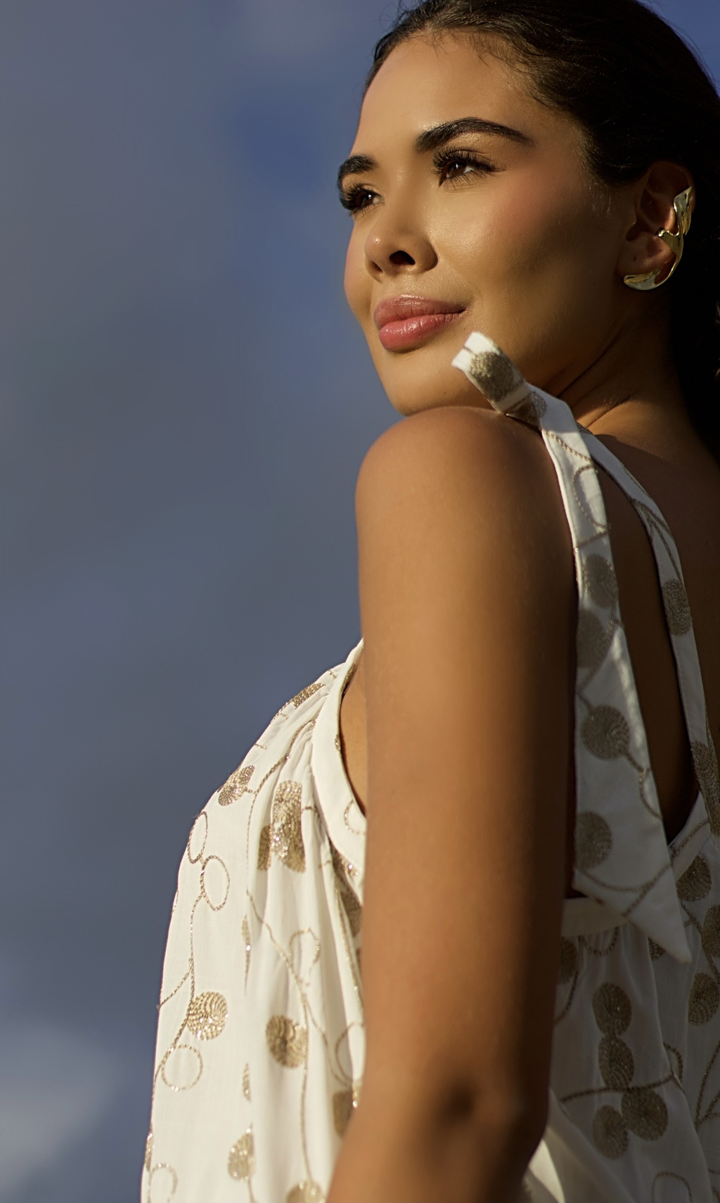 Vestido Bordado Dourado - loja online
