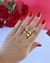 ANEL DE LUXO ORGÂNICO BANHADO A OURO 18k - comprar online