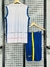 Conjunto Treino Barcelona 23/24 Camisa Regata - Cinza e Bermuda Azul Marinho - SportVale