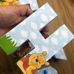 Letra 3D Tema Ursinho Pooh (Azul) na internet