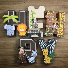 Letra 3D Tema MICKEY SAFÁRI na internet