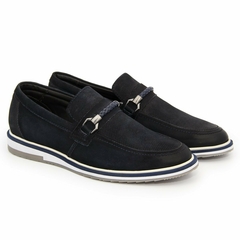 Oxford Esporte Fino Polo City Alpha Em Couro Nobre Nobuck Marinho - Tribo Star