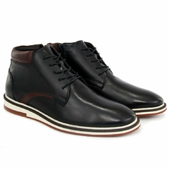 Imagem do Oxford Cano Alto Esporte Fino Polo City Alpha Em Couro Nobre Preto