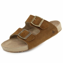 Sandália Birken Polo City Em Couro Terra