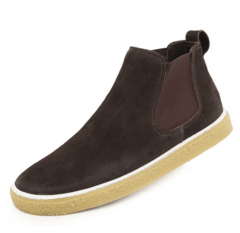 Bota Urbana Casual Moscow Masculina Café De Couro