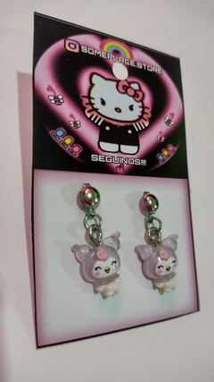 Aros colgantes Kuromi Lila - comprar online