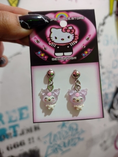 Aros colgantes Kuromi Lila