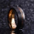 ALIANÇA DE TUNGSTÊNIO 8MM RETA PRETO E PRATA FOSCO COM SULCO ROSE - loja online