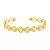 BRACELETE COM PÉROLAS, ARO TRANÇADO FOLHEADO A OURO 18K