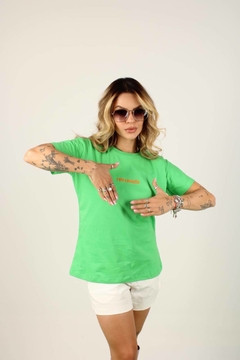 T-Shirt Algodão Estressada - Verde