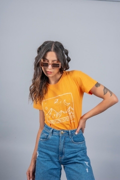 T-shirt algodão - Laranja