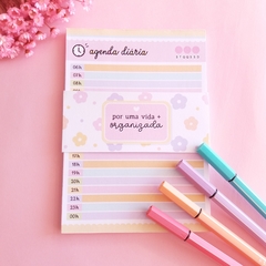 Bloquinho agenda diária | Por uma vida + organizada ♡