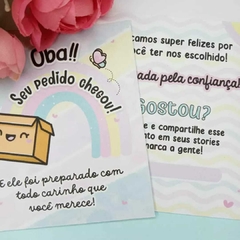 cartão de agradecimento - loja online