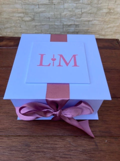 Caixa Aplique Rose - LB 16x16x8