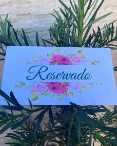 Placa Mesa Reservado - comprar online