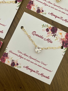 Pulseira Cristal Zircônia Coração na internet