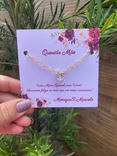 Pulseira Cristal Zircônia Coração