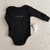 Body Baby Preto manga longa