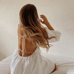 Vestido manga bufante - Nena Loja Online