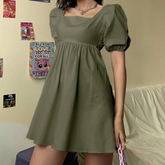 Vestido manga bufante - Nena Loja Online
