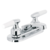 Mezcladora 4" para lavabo, nariz larga, manerales cono
