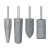 Juego de 4 piedras montadas zanco 1/4", acero inoxidable - FerreClicks
