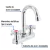 Mezcladora 4" para lavabo, cuello bar, manerales cruceta - comprar en línea