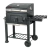 Asador de carbón de 24" con tapa, negro, FIERO