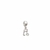 Berloque Prata Nota Musical 8Mm Com Pedra Chaton - comprar online