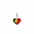 Pingente De Prata Coração 12Mm Bandeira Portugal Com Resina - comprar online