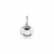 Pingente De Prata Medalha 11Mm I Love Coffee Maciço