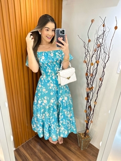 Vestido Natasha - ( Verdinho Floral )