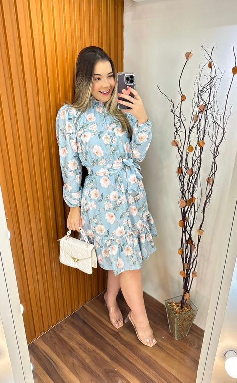 Vestido Luna ( Azul floral )