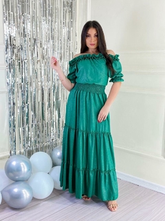 Vestido Aurora ( Invictus Brilhoso) (Verde)