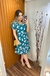 Vestido Olivia ( Verde Com Flor branca )