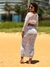 Saída de praia Pérola - Cropped e Saia Midi em Tule - loja online